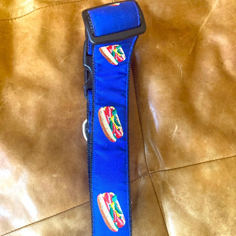 Chicago hot dog dog collar NWOT